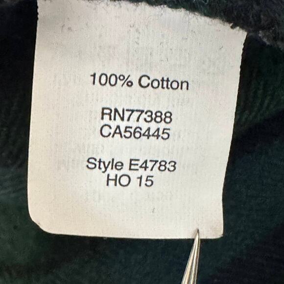 Madewell Flannel Oversized Boyshirt WMNS XS Green Plaid Button Up Long Sleeves - Picture 6 of 9